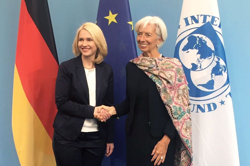 Manuela Schwesig mit IWF-Direktorin Christine Lagarde