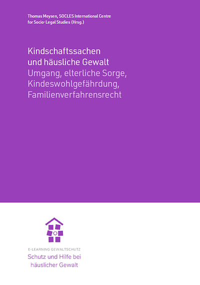 Titelseite der Broschüre Kindschaftssachen und häusliche Gewalt