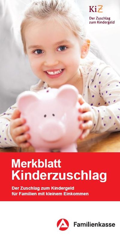 Cover des "Merkblatt Kinderzuschlag"