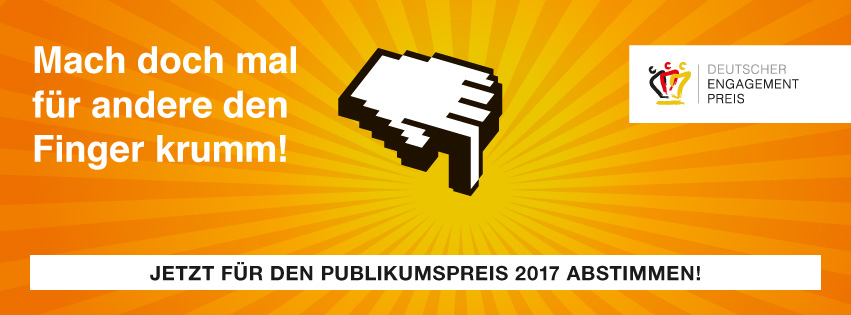 Aufruf zum Abstimmen beim Deutschen Engagementpreis
