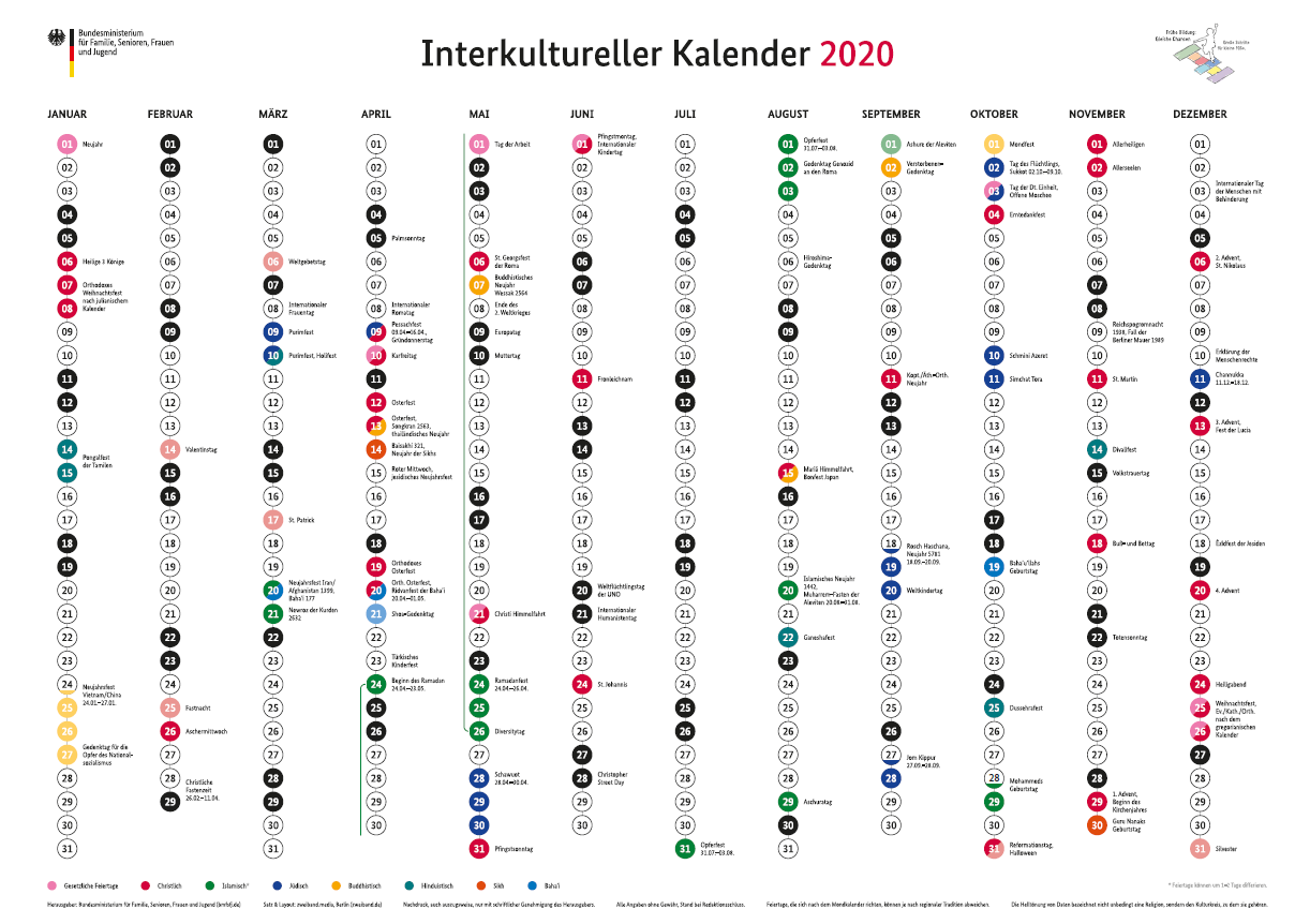 Kalender 2020 feiertage niedersachsen