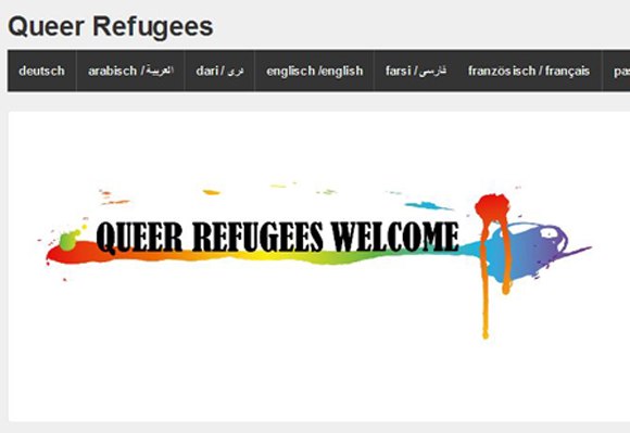 Screenshot der Seite queer-refugees.de