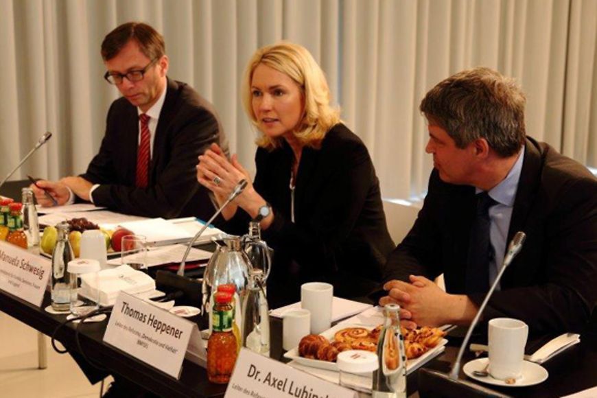 Manuela Schwesig während des Bund-Länder-Treffens in Berlin