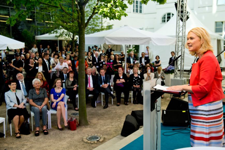 Manuela Schwesig während ihrer Rede zu 30 Jahren Frauenministerium