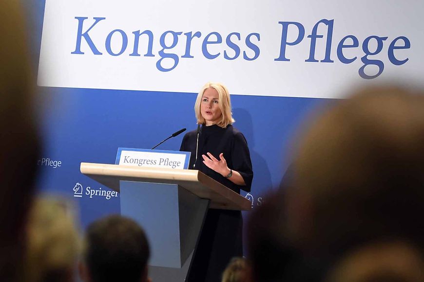 Neuer InhaltManuela Schwesig spricht auf dem Kongress Pflege 2017