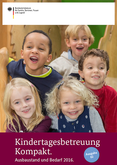 Cover der Broschüre "Kindertagesbetreuung Kompakt - Ausgabe 2"