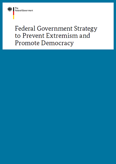 Cover der Broschüre "Federal Government Strategy to Prevent Extremism and Promote Democracy"