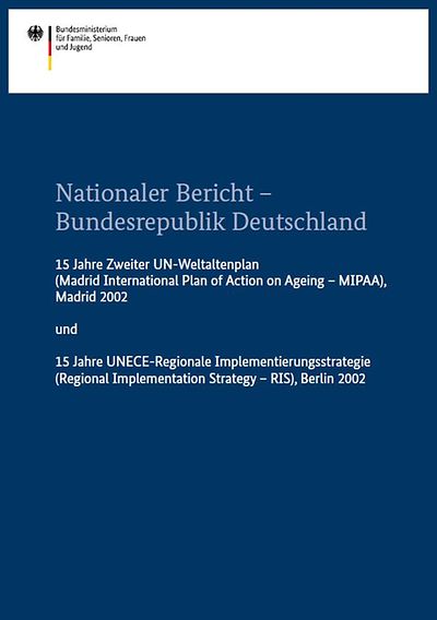 Titelseite Nationaler Bericht 15 Jahre Zweiter UN-Weltaltenplan