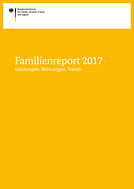 Cover der Broschüre "Familienreport 2017"
