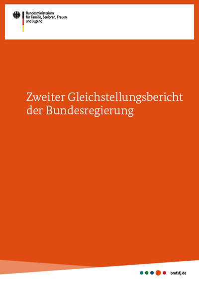 Cover der Broschüre "Zweiter Gleichstellungsbericht der Bundesregierung"