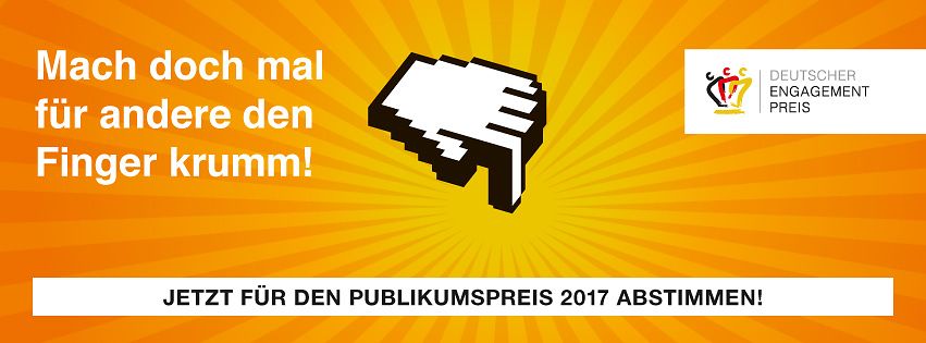 Aufruf zum Abstimmen beim Deutschen Engagementpreis
