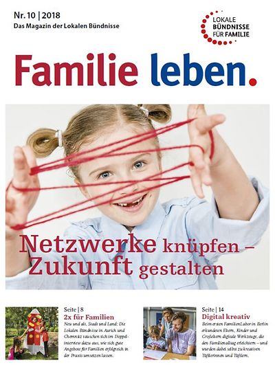 Titelseite Magazin Lokaler Bündnisse - Ausgabe 10/2018 - Netzwerke knüpfen-Zukunft gestalten