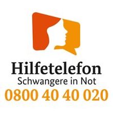 Logo des Hilfetelefons Schwangere in Not 0800 40 40 020