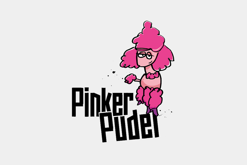 Das Logo des Preises "Pinker Pudel"