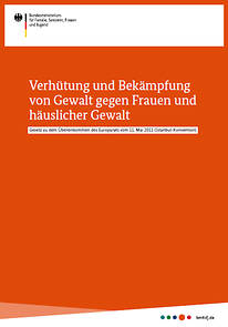 Titelseite der Broschüre "Gesetz zu dem Übereinkommen zur Bekämpfung von Gewalt gegen Frauen"