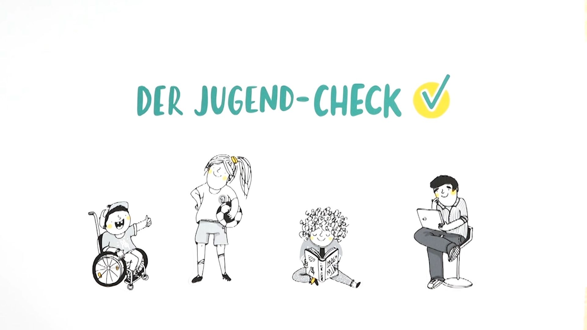 Zeichnungen von Jugendlichen unter der Überschrift "Der Jugend-Check"