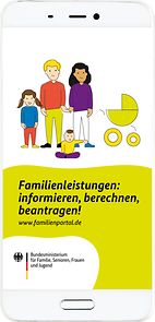 Titelseite des Flyer "Familienleistungen"