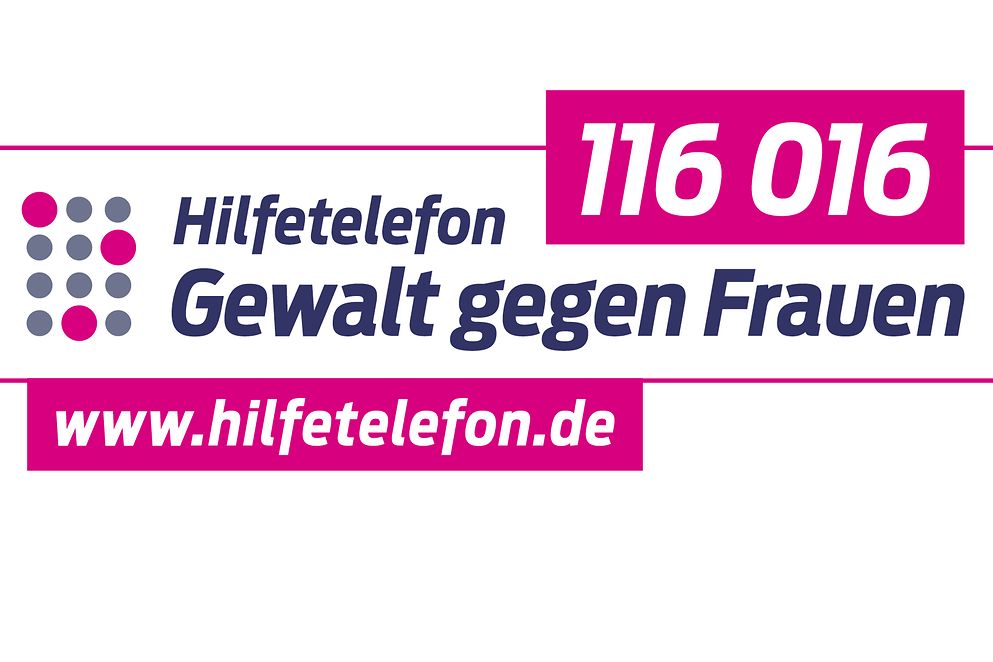 Logo des Hilfetelefons Gewalt gegen Frauen mit der Nummer 0800 116 016