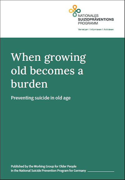 Titelseite der Broschüre "When growing old becomes a burden"