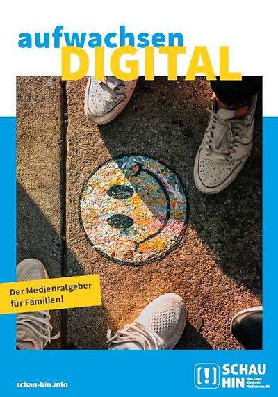 Titelseite Medienratgeber für Familien "Digital aufwachsen" - Schau hin!