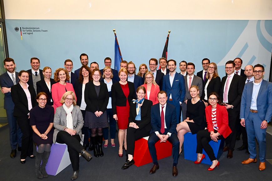 Dr. Franziska Giffey beim Young Leaders-Programm 2019 im Bundesfamilienministerium