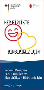 )Titelseite Flyer Bundesprogramm Mehrgenerationenhaeuser - türkisch