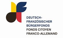 Das gelb-schwarz-blau-rote Logo des Deutsch-Französischen Bürgerfonds