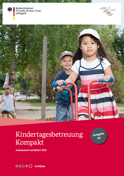 Titelseite der Broschüre "Kindertagesbetreuung Kompakt - Ausgabe 4"