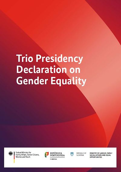 Titelseite Trio Pesidency Declaration on Gender Equality