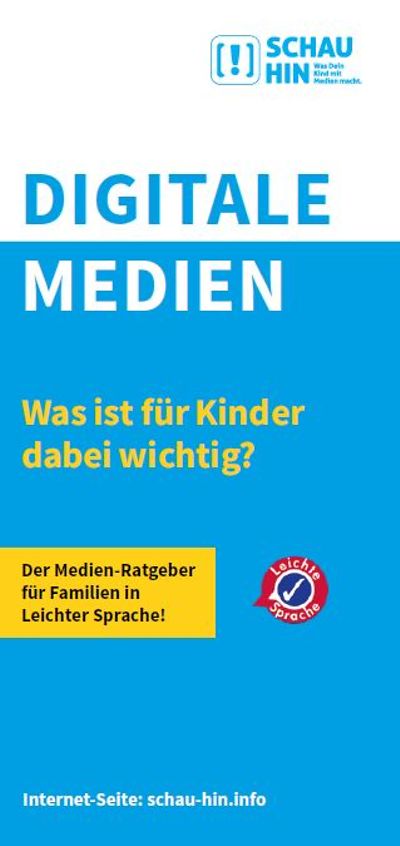 Titelseite Flyer Digitale Medien - Was ist für Kinder dabei wichtig?