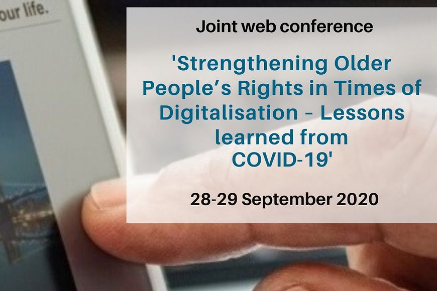 Ankündigung zur Online-Konferenz "Stärkung der Rechte Älterer in Zeiten der Digitalisierung"