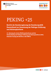Titelseite der Broschüre "PEKING +25"