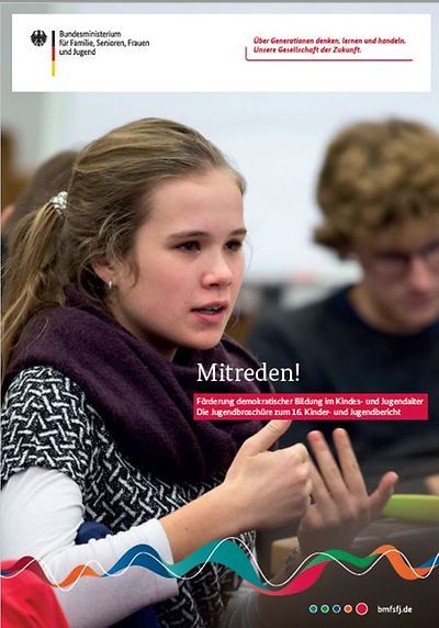 Titelseite der Jugendbroschüre zum 16. Kinder- und Jugendbericht