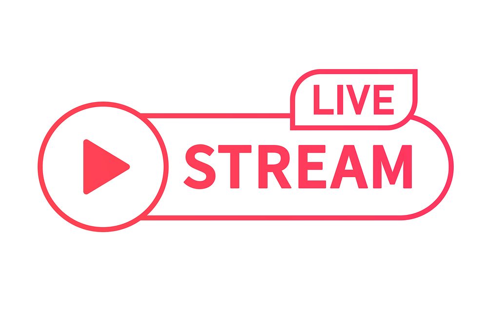 Ein Playbutton und der Schriftzug Livestream