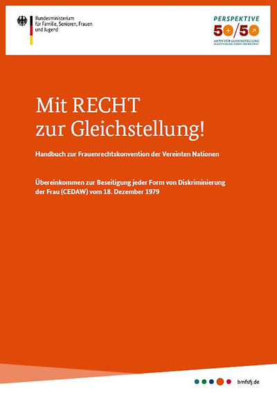 Titelseite der Broschüre "Mit RECHT zur Gleichstellung"