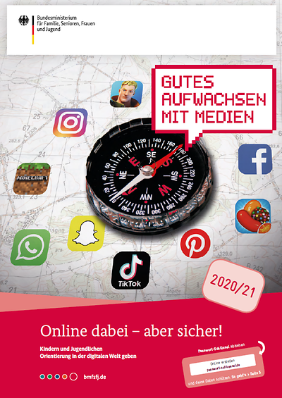 Titelseite der Broschüre "Online dabei - aber sicher"