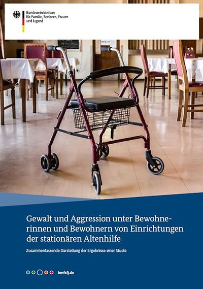Titelseite: Gewalt und Aggression unter Bewohnerinnen und Bewohnern von Einrichtungen der stationären Altenhilfe