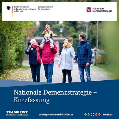 Titelseite "Nationale Demenzstrategie" - Kurzfassung