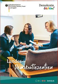 Titelseite der Broschüre "Landesdemokratiezentren"