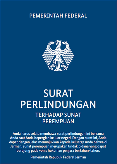 Cover Schutzbrief - indonesisch