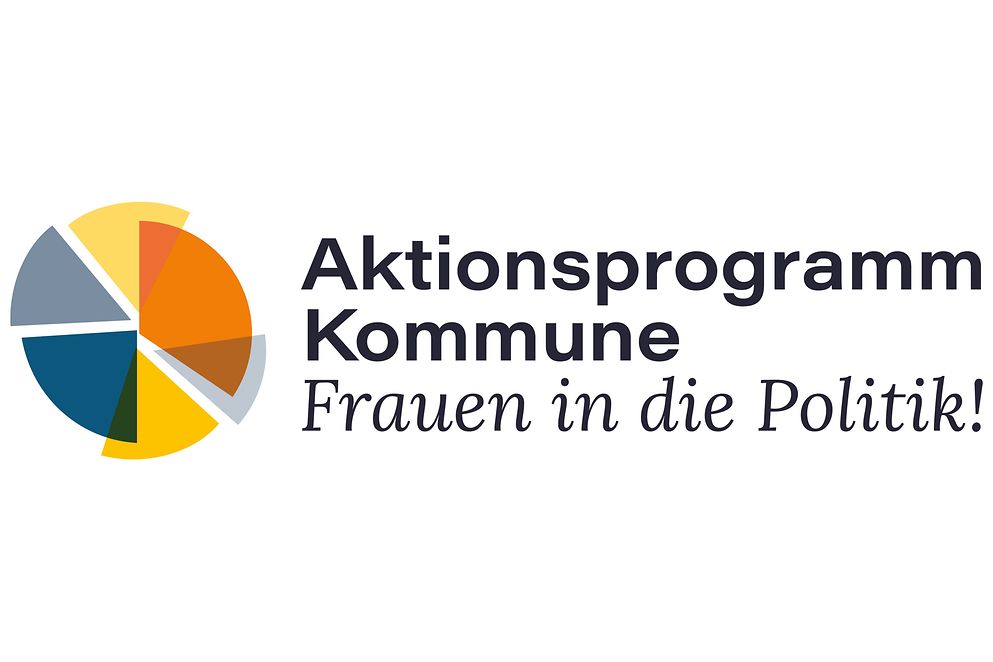 Logo des Aktionsprogramms Kommune - Frauen in die Politik