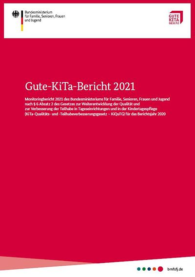 Titelseite vom Gute-KiTa-Bericht 2021