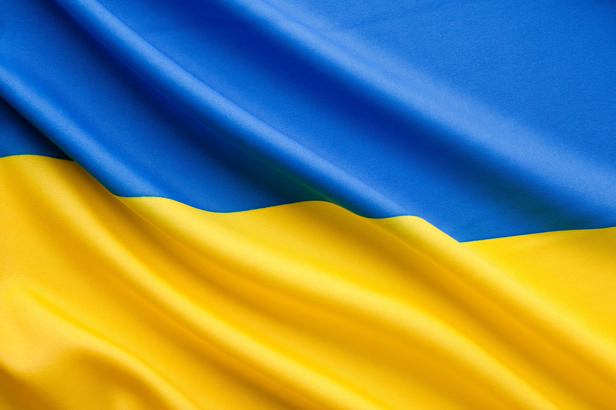 Blau-gelbe Flagge der Ukraine