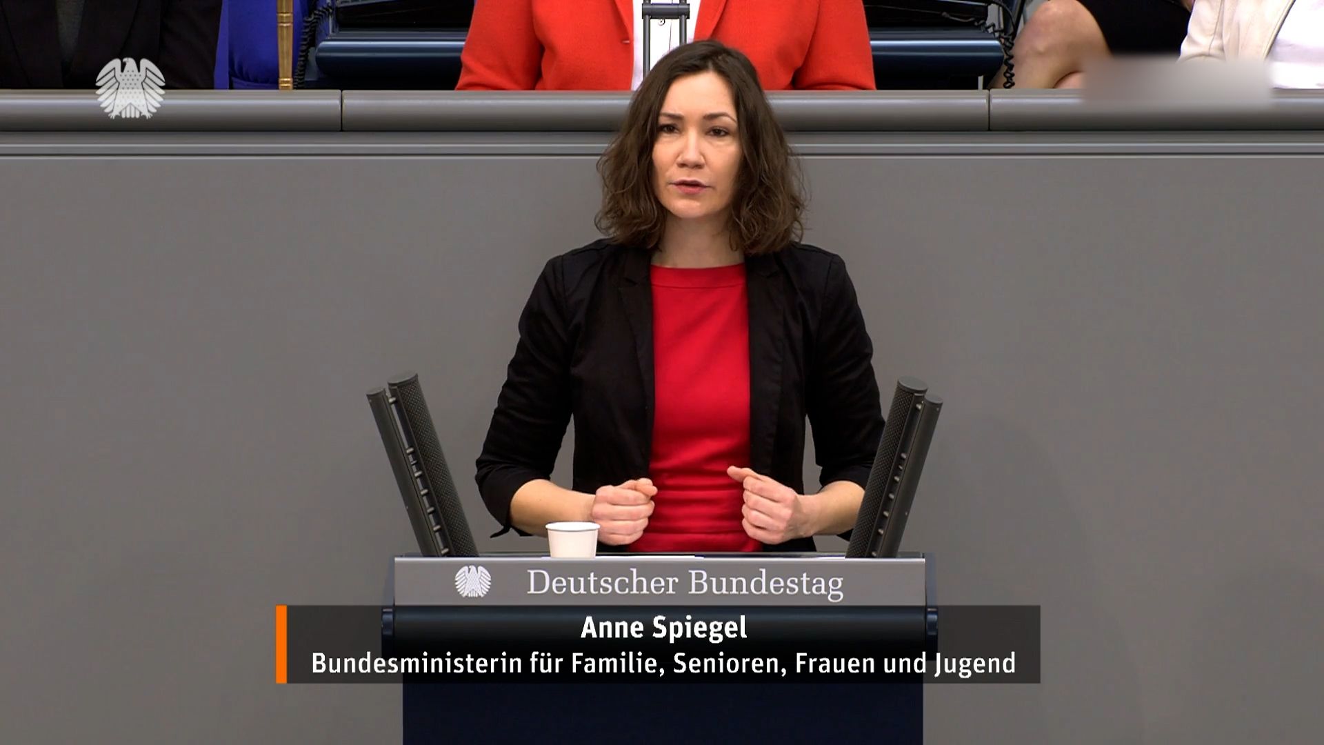 Anne Spiegel spricht im Deutschen Bundestag