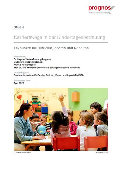 Titelseite der Studie "Karrierewege in der Kindertagesbetreuung"