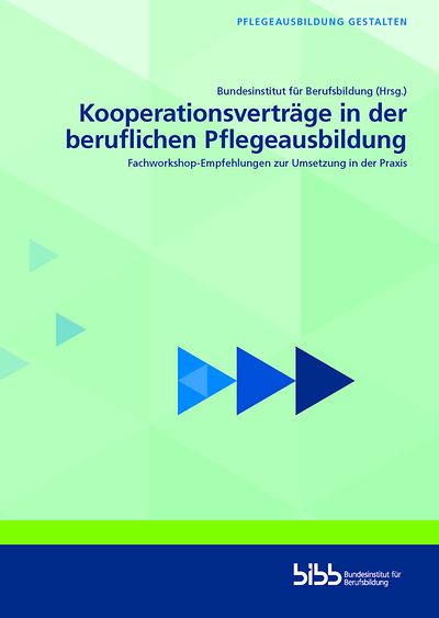 Titelseite der Broschüre "Kooperationsverträge in der beruflichen Pflegeausbildung"