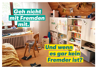 Titel: Postkarte „Schieb den Gedanken nicht weg!“ - Motiv Kinderzimmer