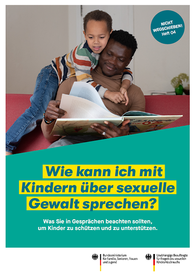 Titelseite der Broschüre "Wie kann ich mit Kindern über sexuelle Gewalt sprechen?"