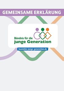 Titelseite der Gemeinsamen Erklärung vom Bündnis für die junge Generation