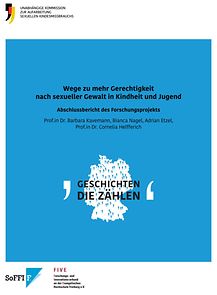 Screenshot Titelblatt der Broschüre Wege zu mehr Gerechtigkeit nach sexueller Gewalt in Kindheit und Jugend